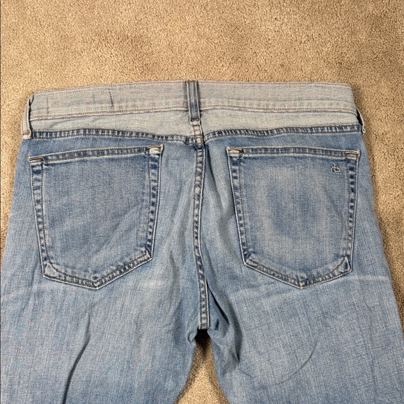 rag & bone Light Blue Straight Leg Jeans - Picture 9 of 9